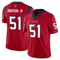 H.Texans #51 Will Anderson Jr. Player Red Limited Vapor F.U.S.E. Home Game Ldoa Stitched Jerseys