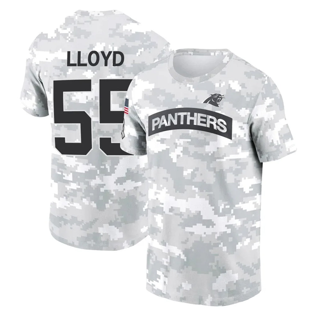 C.Panthers #55 Devin Lloyd Player Arctic Camo Salute to Service T-Shirt Hoodies Ldoa Stitched Jerseys