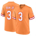TB.Buccaneers #3 Rueben Bain Jr. Player Orange Throwback Home Game Ldoa Stitched Jerseys