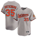 B.Orioles #35 Adley Rutschman Player Gray Limited Home Game Ldoa Stitched Jerseys