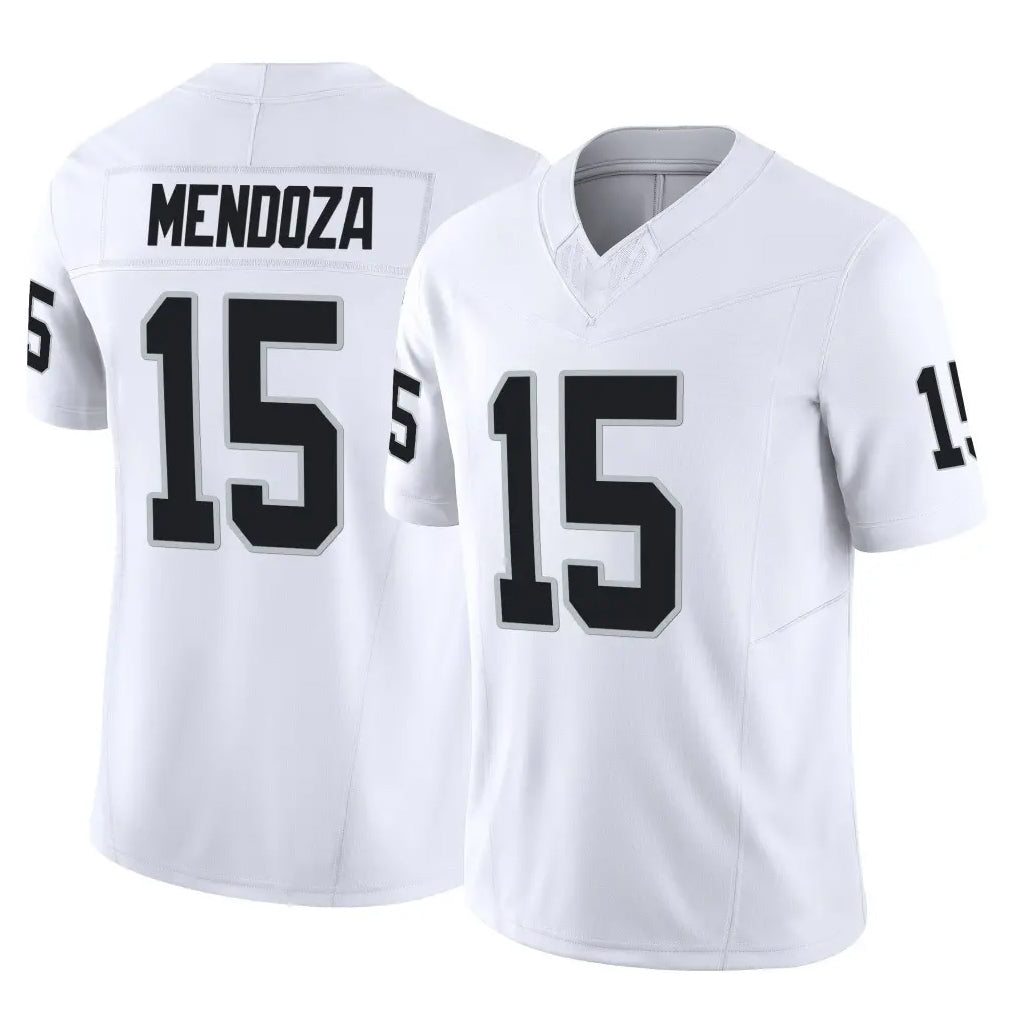 LV.Raiders #15 Fernando Mendoza Player White Limited Vapor F.U.S.E. Home Game Ldoa Stitched Jerseys