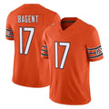 C.Bears #17 Tyson Bagent Player Orange Vapor F.U.S.E. Limited Home Game Ldoa Stitched Jerseys