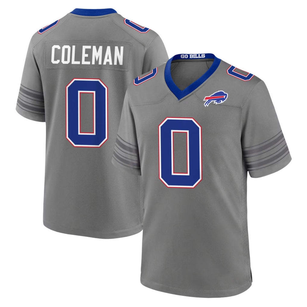 B.Bills #0 Keon Coleman Player Gray Nickel City Home Game Xdoa Stitched Jerseys