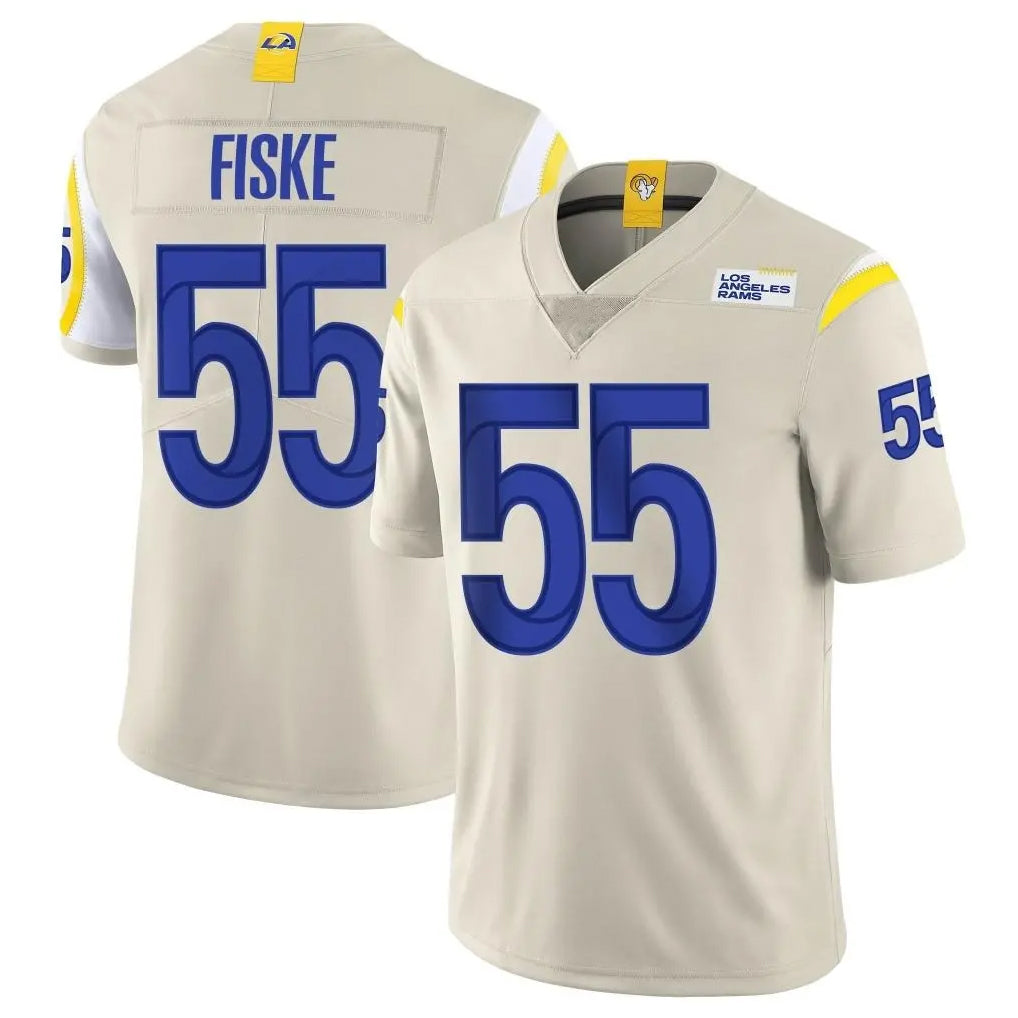 LA.Rams #55 Braden Fiske Player Bone Limited Vapor Home Game Ldoa Stitched Jerseys
