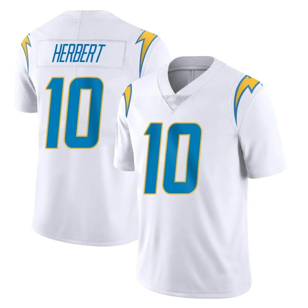 LA.Chargers #10 Justin Herbert Player White Limited Vapor Untouchable Home Game Ldoa Stitched Jerseys
