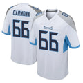 T.Titans #66 Fernando Carmona Jr. Player White Home Game Ldoa Stitched Jerseys
