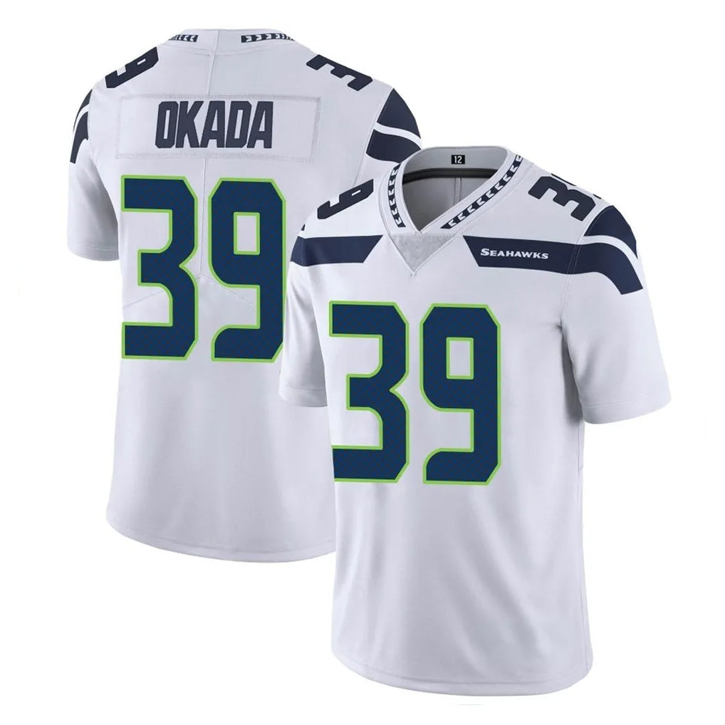 S.Seahawks #39 Ty Okada Player White Limited Vapor Untouchable Home Game Ldoa Stitched Jerseys