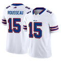 B.Bills #15 Greg Rousseau Player White Vapor F.U.S.E. Jersey Limited Home Game Ldoa Stitched Jerseys