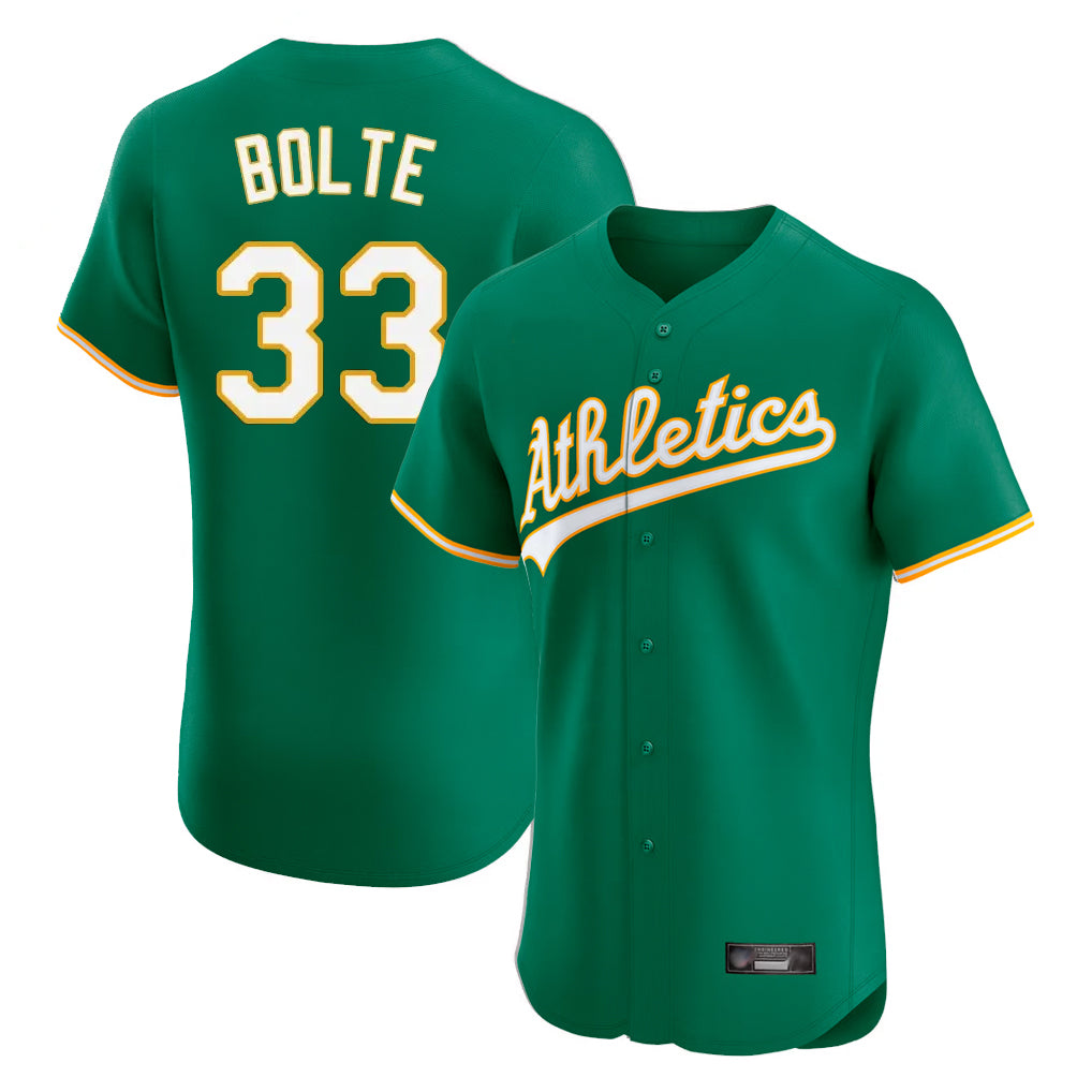 Athletics #33 Henry Bolte Player Kelly Green Limited Elite Home Game Ldoa Stitched Jerseys