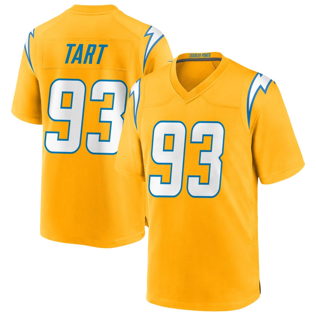 LA.Chargers #93 Teair Tart Player Gold Home Game Ldoa Stitched Jerseys