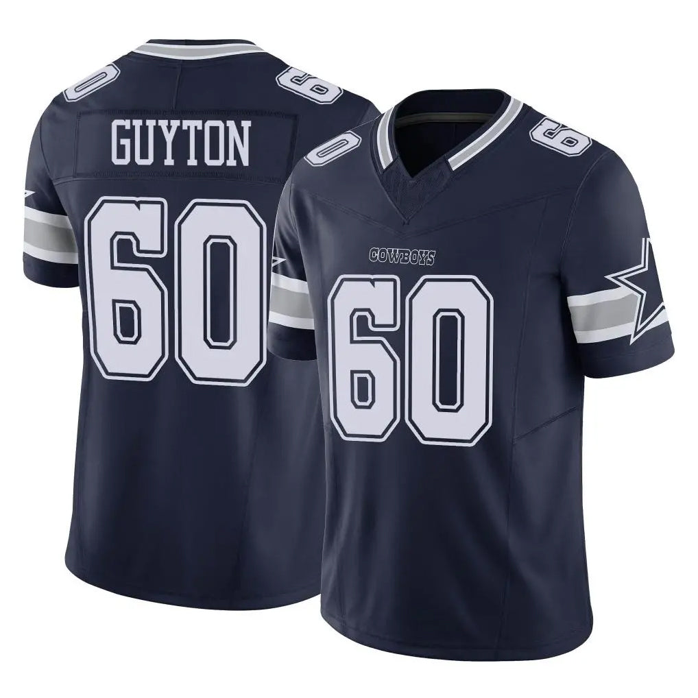 D.Cowboys #60 Tyler Guyton Player Navy Limited Vapor F.U.S.E. Home Game Kdoa Stitched Jerseys