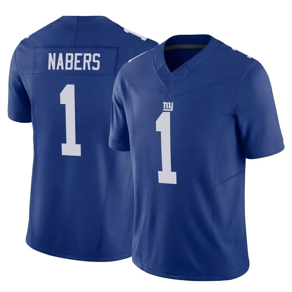 NY.Giants #1 Malik Nabers Player Royal Limited Vapor F.U.S.E. Home Game Ldoa Stitched Jerseys