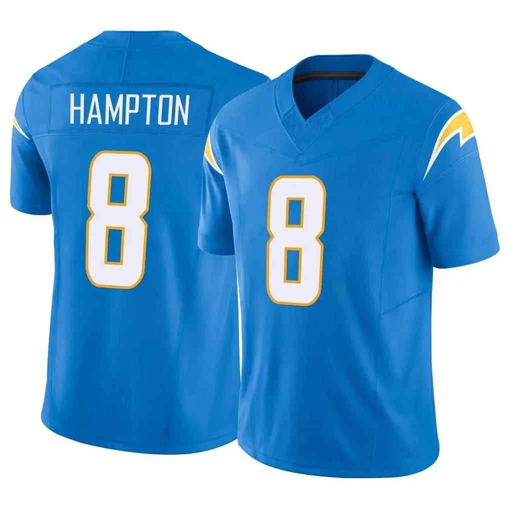 LA.Chargers #8 Omarion Hampton Player Blue Limited Vapor F.U.S.E. Home Game Ldoa Stitched Jerseys