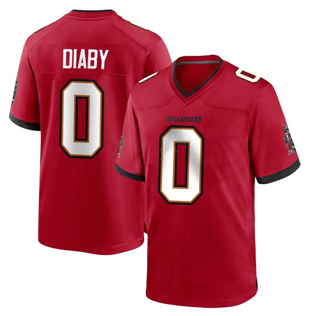 TB.Buccaneers #0 Yaya Diaby Player Red Home Game Ldoa Stitched Jerseys