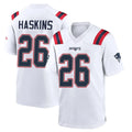NE.Patriots #26 Hassan Haskins Player White Home Game Ldoa Stitched Jerseys