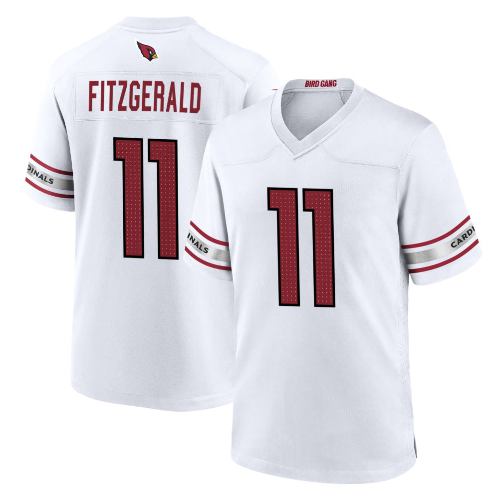 A.Cardinals #11 Larry Fitzgerald Player White Home Game Ldoa Stitched Jerseys