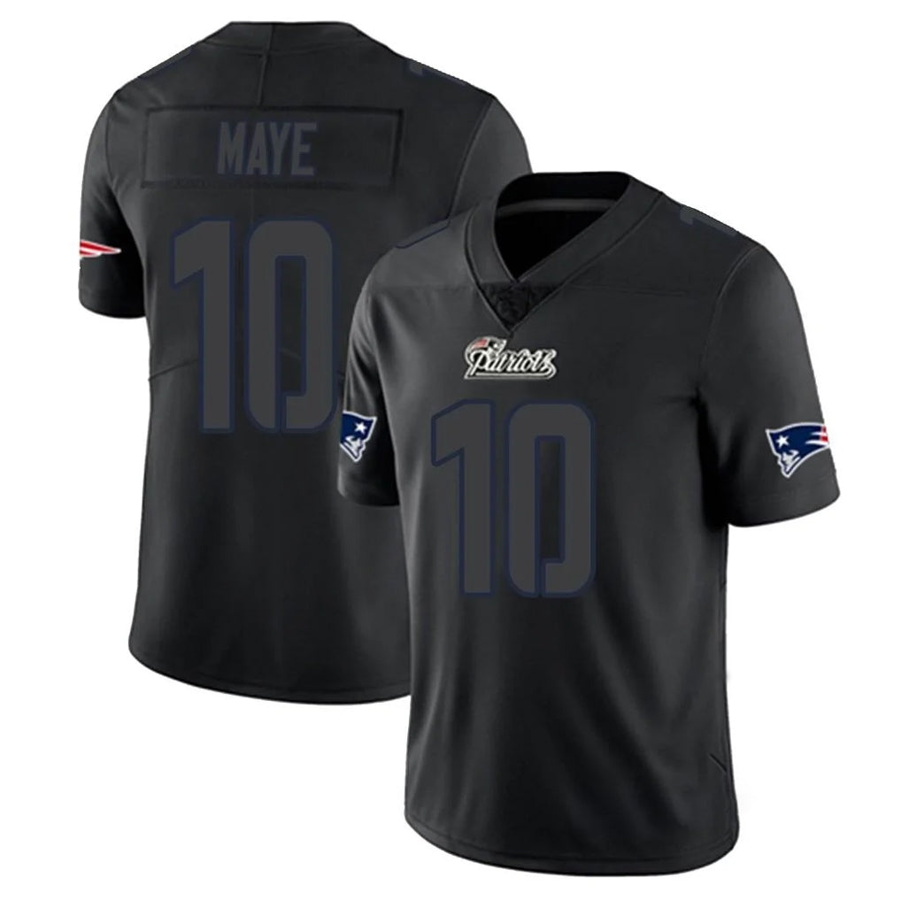 NE.Patriots #10 Drake Maye Player Black Impact LImited Home Game Ldoa Stitched Jerseys