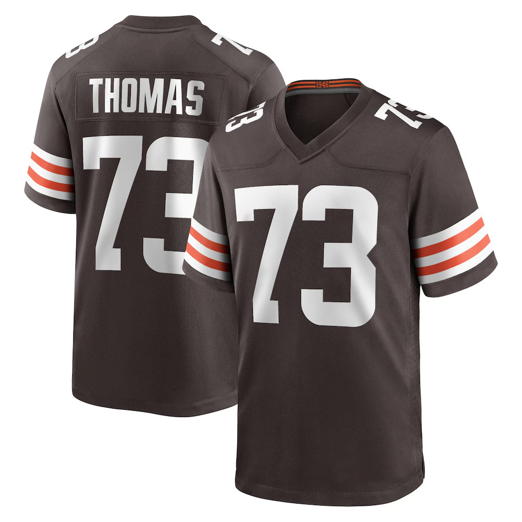C.Browns #73 Joe Thomas Player Brown Home Game Ldoa Stitched Jerseys