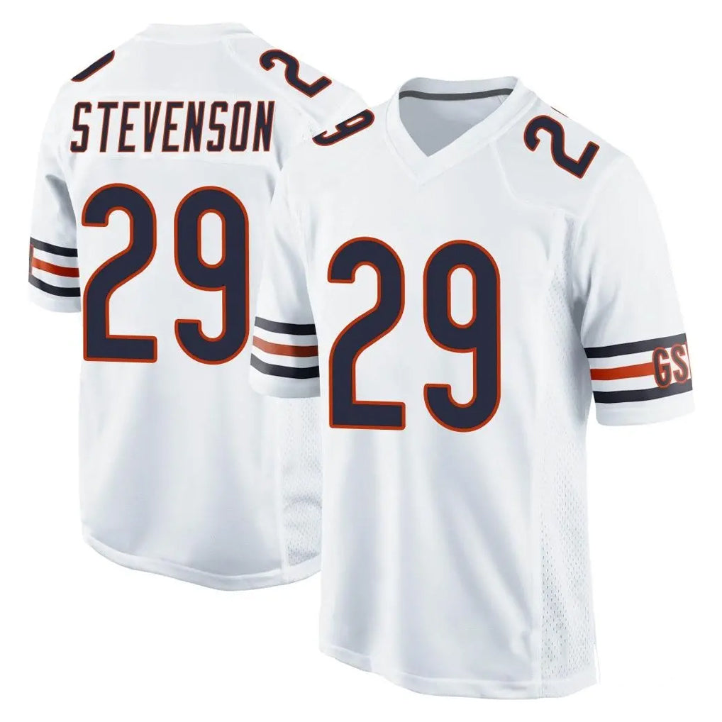 C.Bears #29 Tyrique Stevenson Player White Home Game Ldoa Stitched Jerseys