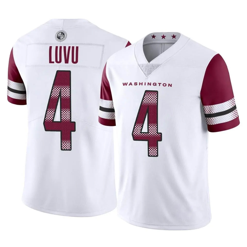 W.Commanders #4 Frankie Luvu Player White Limited Vapor Home Game Ldoa Stitched Jerseys