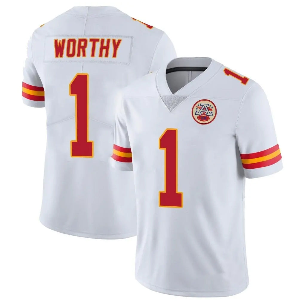 KC.Chiefs #1 Xavier Worthy Player White Limited Vapor Untouchable Home Game Ldoa Stitched Jerseys