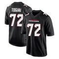 H.Texans #72 Tommy Togiai Player Carbon Black Fashion Home Game Ldoa Stitched Jerseys