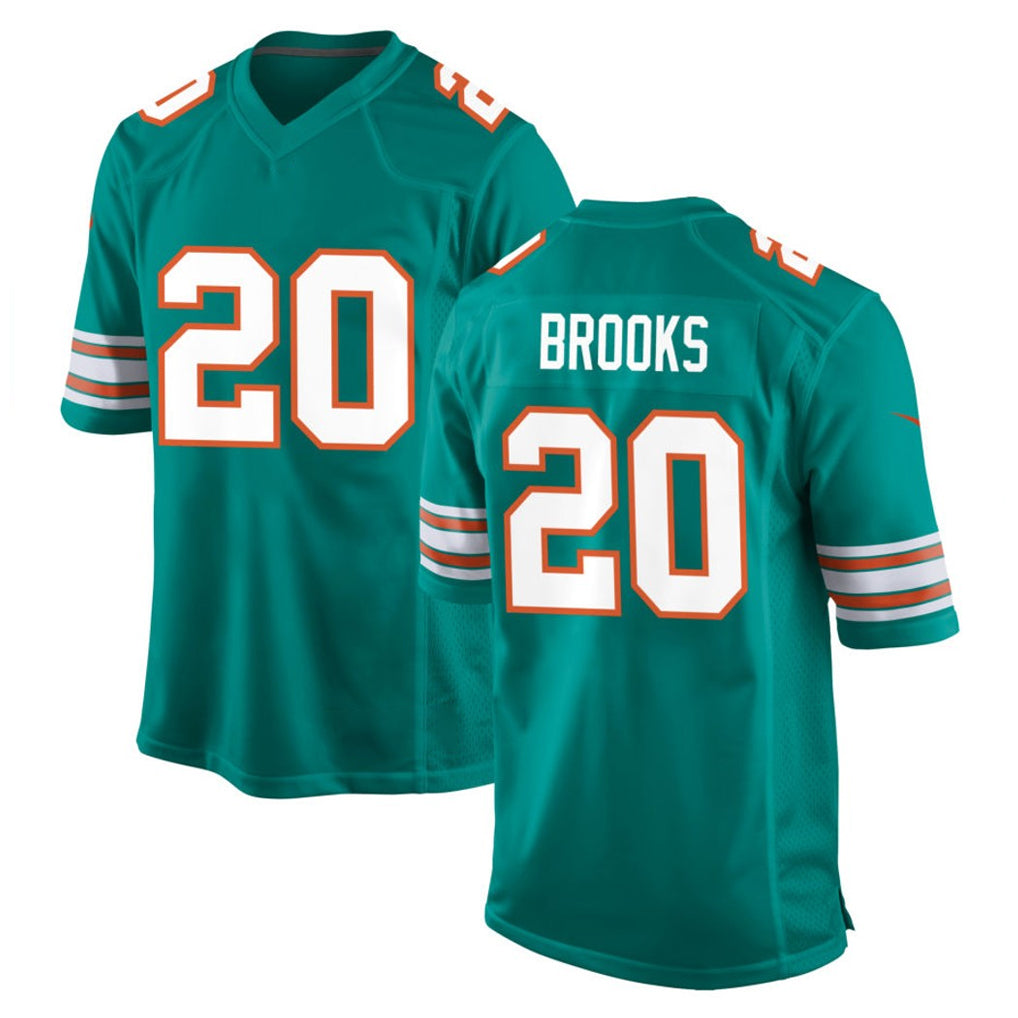 M.Dolphins #20 Jordyn Brooks Player Aqua Alternate Home Game Ldoa Stitched Jerseys