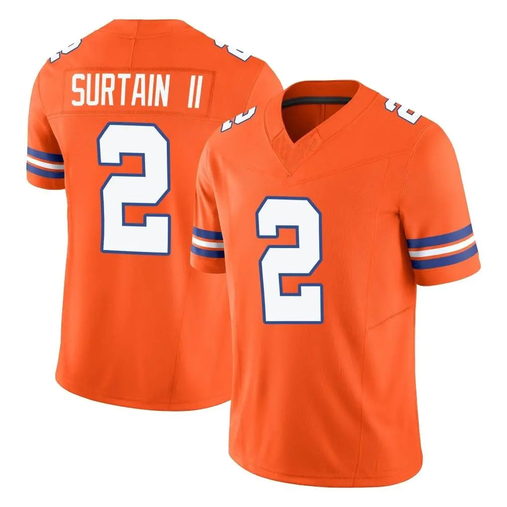 D.Broncos #2 Pat Surtain II Player Orange Limited Alternate Vapor F.U.S.E. Throwback Game Ldoa Stitched Jerseys