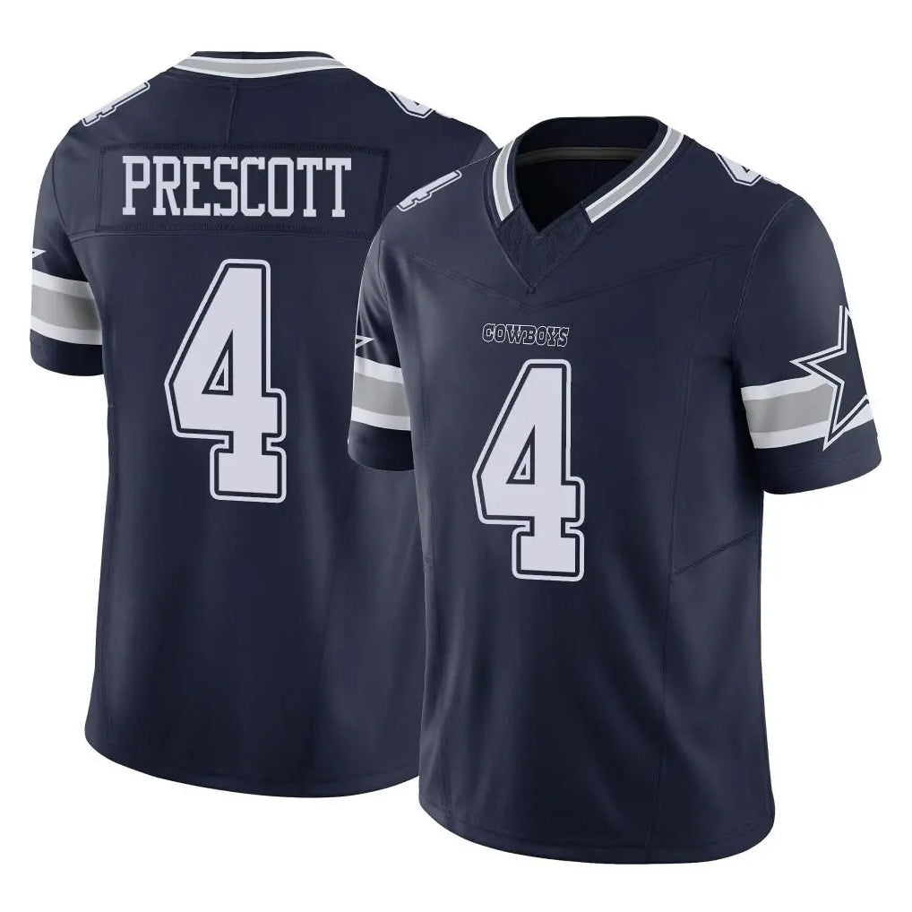 D.Cowboys #4 Dak Prescott Player Navy Limited Vapor F.U.S.E. Home Game Ldoa Stitched Jerseys
