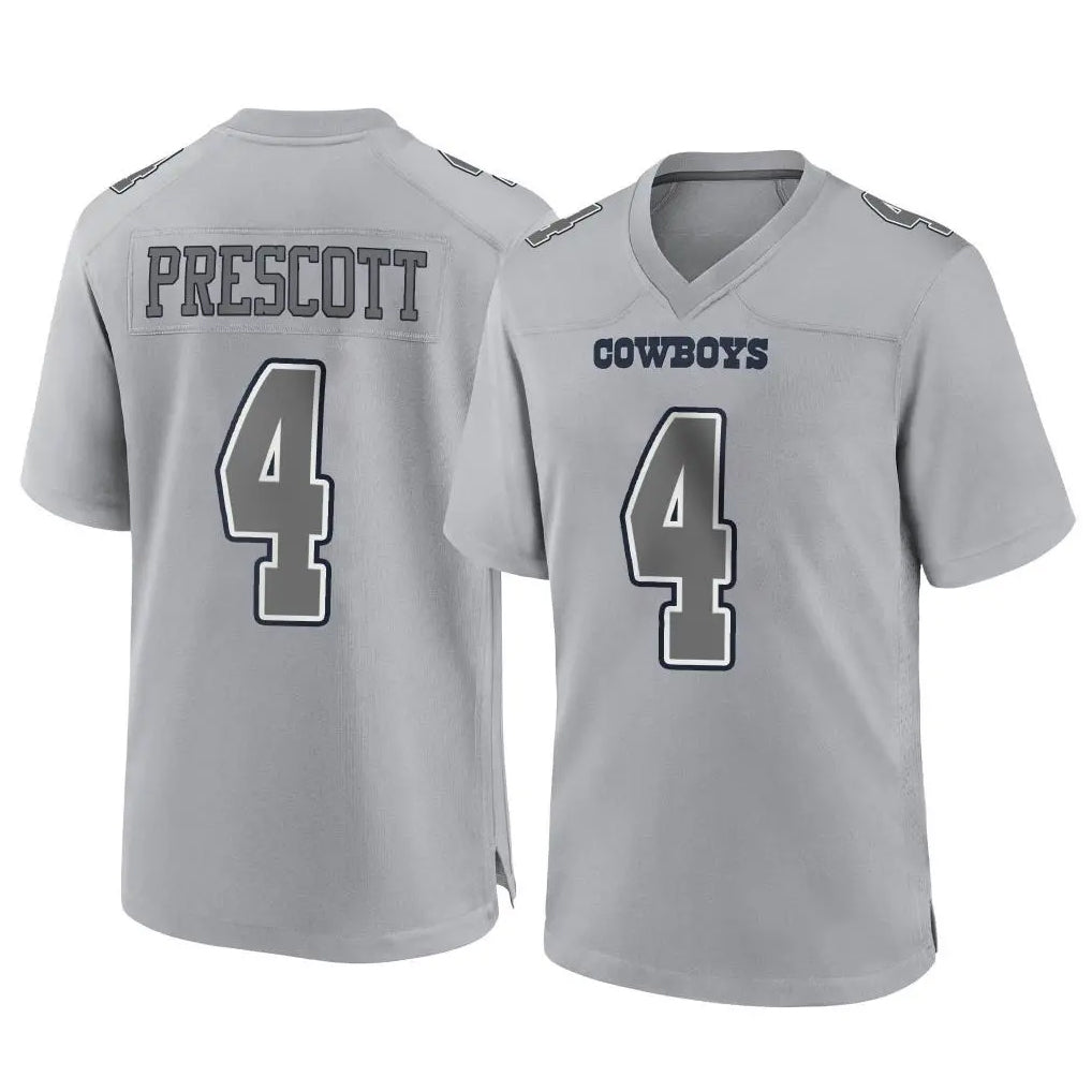 D.Cowboys #4 Dak Prescott Player Gray Atmosphere Fashion Home Game Ldoa Stitched Jerseys