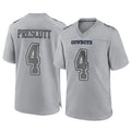 D.Cowboys #4 Dak Prescott Player Gray Atmosphere Fashion Home Game Ldoa Stitched Jerseys