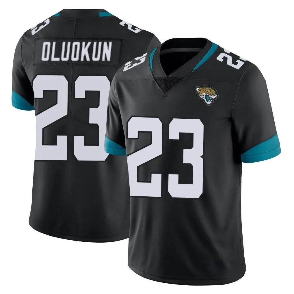 J.Jaguars #23 Foyesade Oluokun Player Black Vapor Untouchable Limited Home Game Ldoa Stitched Jerseys