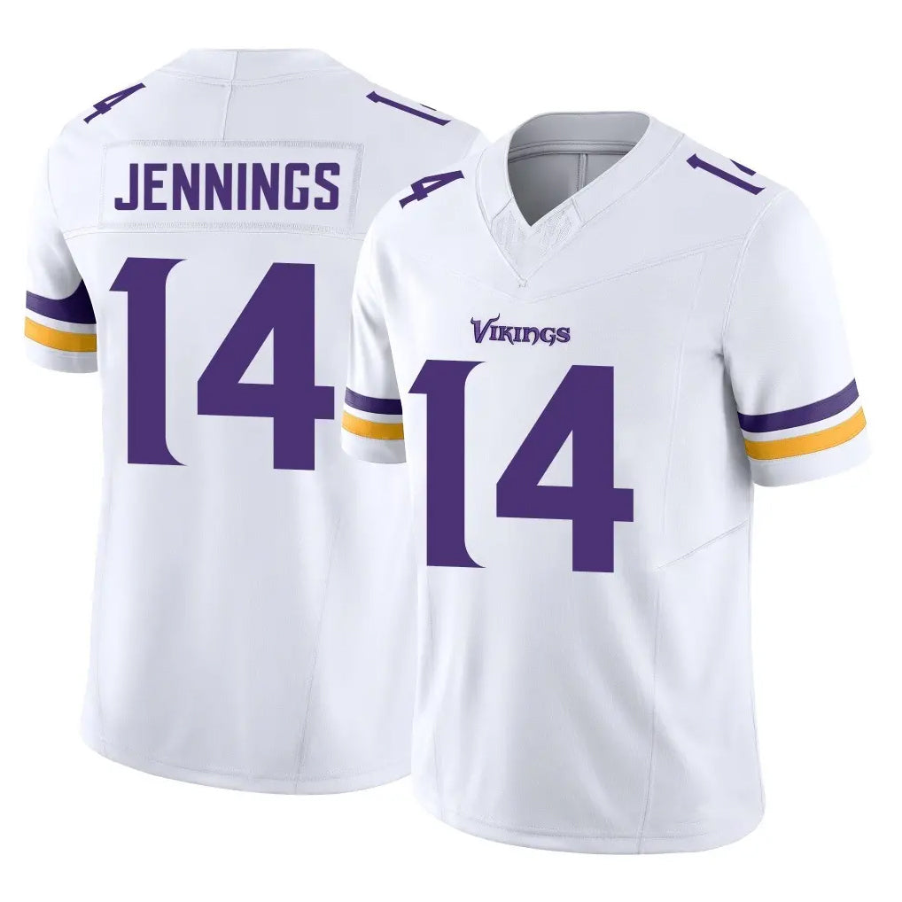 M.Vikings #14 Jauan Jennings Player White Limited Vapor F.U.S.E. Home Game Ldoa Stitched Jerseys