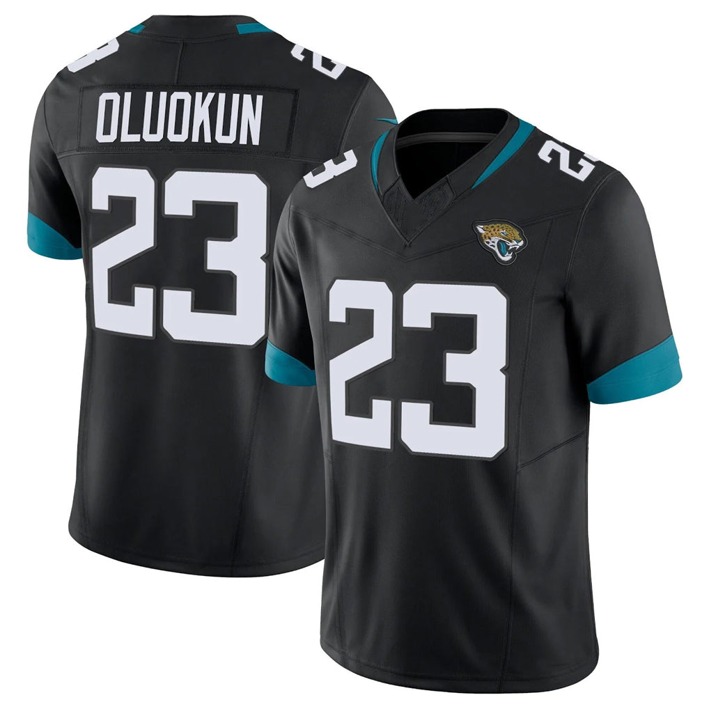 J.Jaguars #23 Foyesade Oluokun Player Black Vapor F.U.S.E. Limited Home Game Ldoa Stitched Jerseys