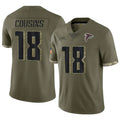 A.Falcons #18 Kirk Cousins Player Olive Salute To Service Limited Ldoa Stitched Jerseys