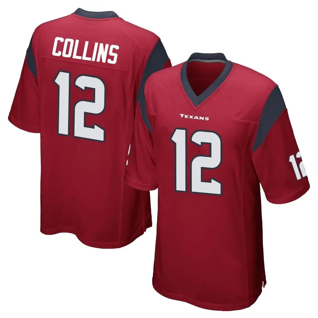 H.Texans #12 Nico Collins Player Red Home Game Ldoa Stitched Jerseys