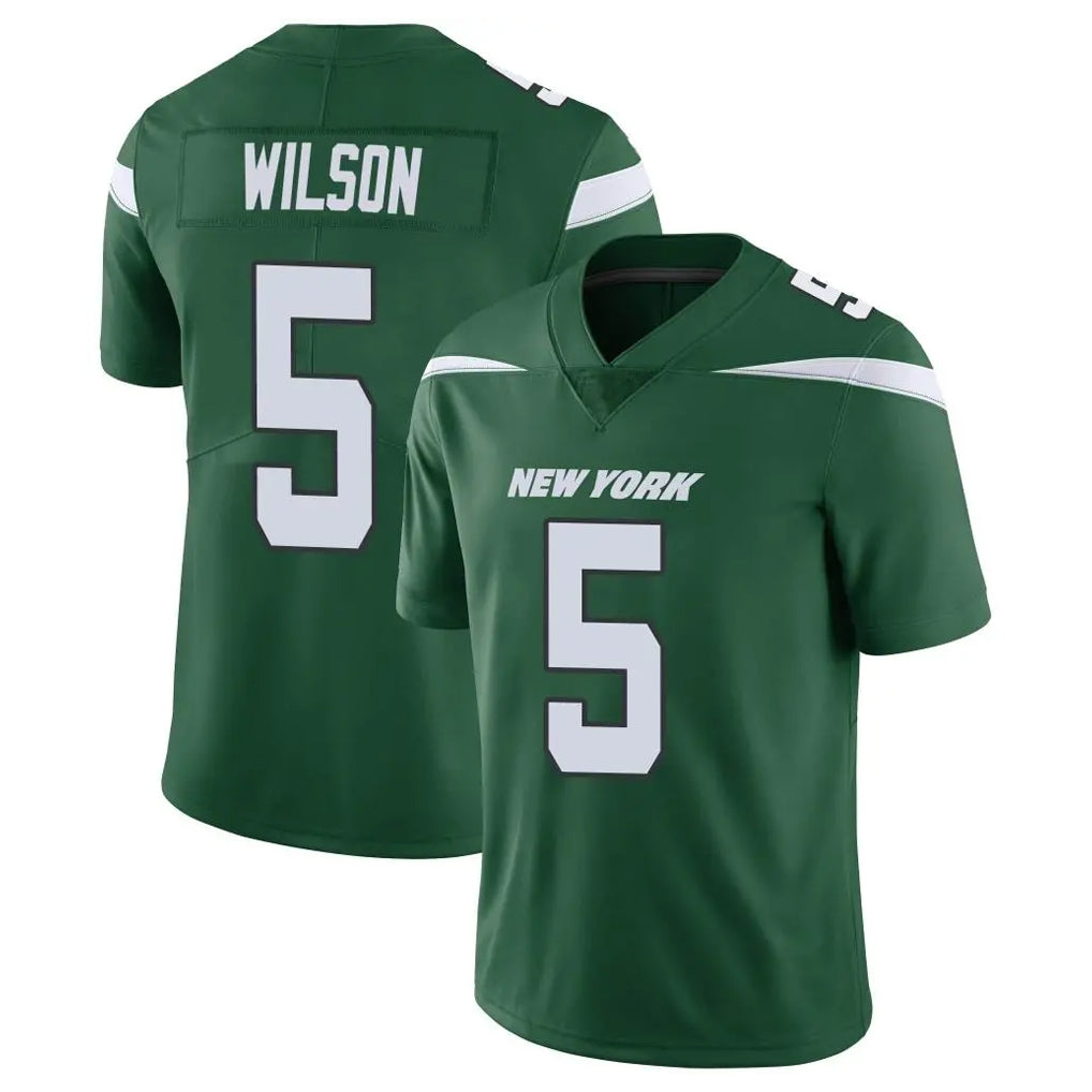 NY.Jets #5 Garrett Wilson Player Green Limited Vapor Home Game Ldoa Stitched Jerseys