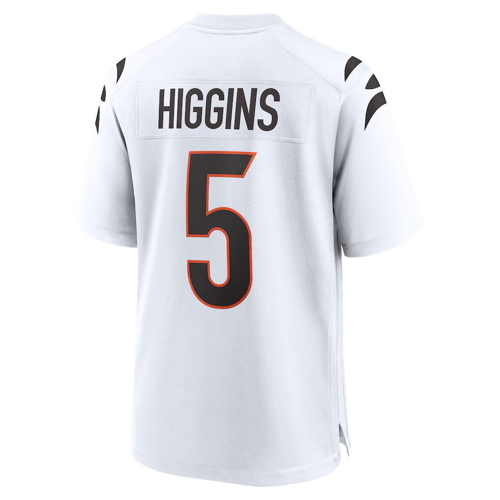 C.Bengals #5 Tee Higgins Player White Home Game Ldoa Stitched Jerseys