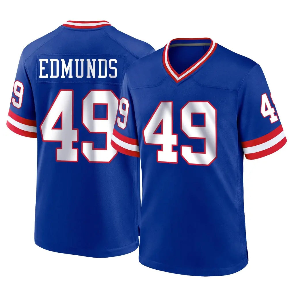 NY.Giants #49 Tremaine Edmunds Player Royal Classic Home Game Ldoa Stitched Jerseys