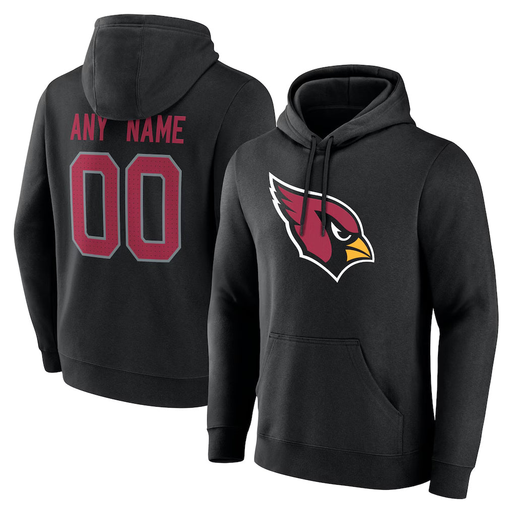 Custom A.Cardinals Black Salute to Service Pullover Hoodies Any Name & Numbers Ldoa Stitched Jerseys