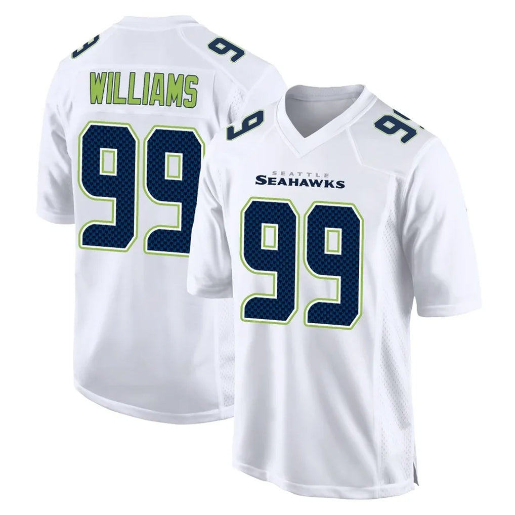 S.Seahawks #99 Leonard Williams Player White Tundra Fashion Home Game Ldoa Stitched Jerseys