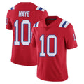 NE.Patriots #10 Drake Maye Player Red Vapor Untouchable Home Game Ldoa Stitched Jerseys