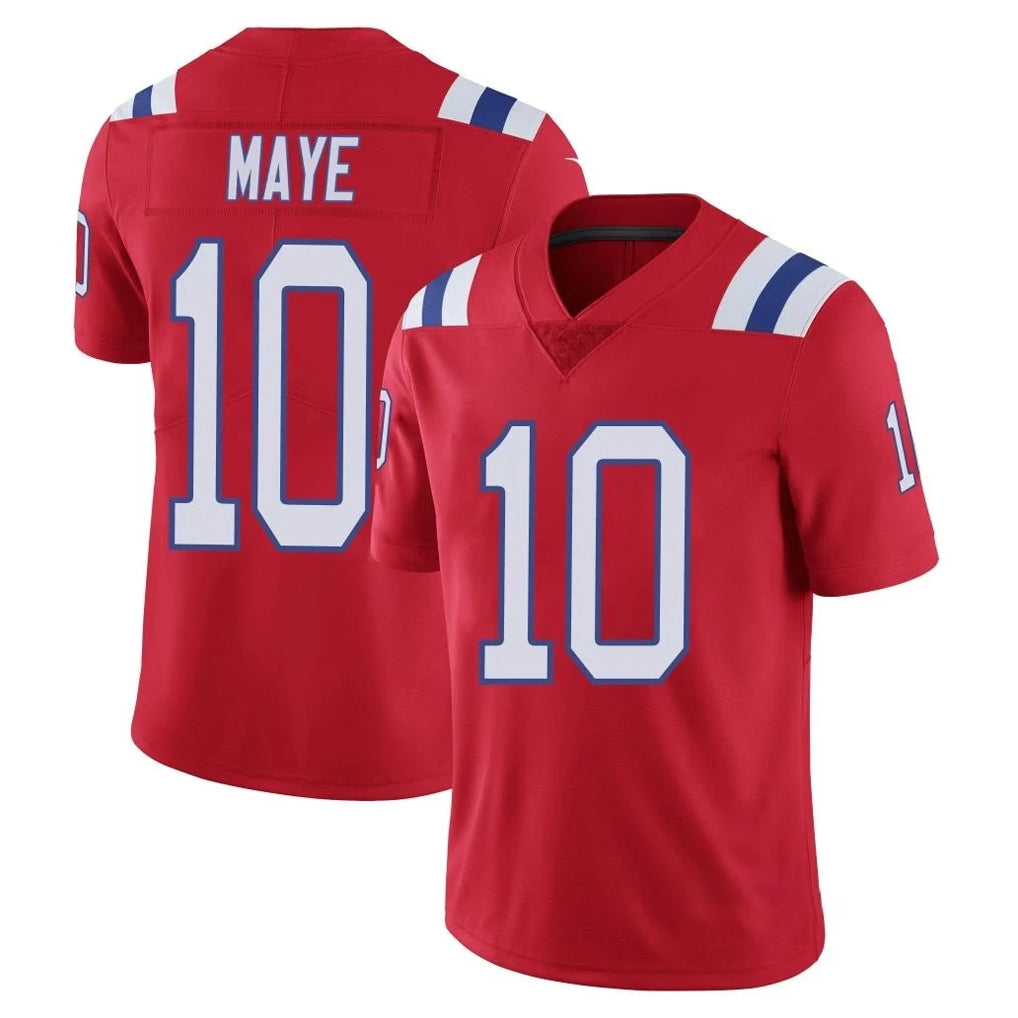 NE.Patriots #10 Drake Maye Player Red Vapor Untouchable Home Game Ldoa Stitched Jerseys