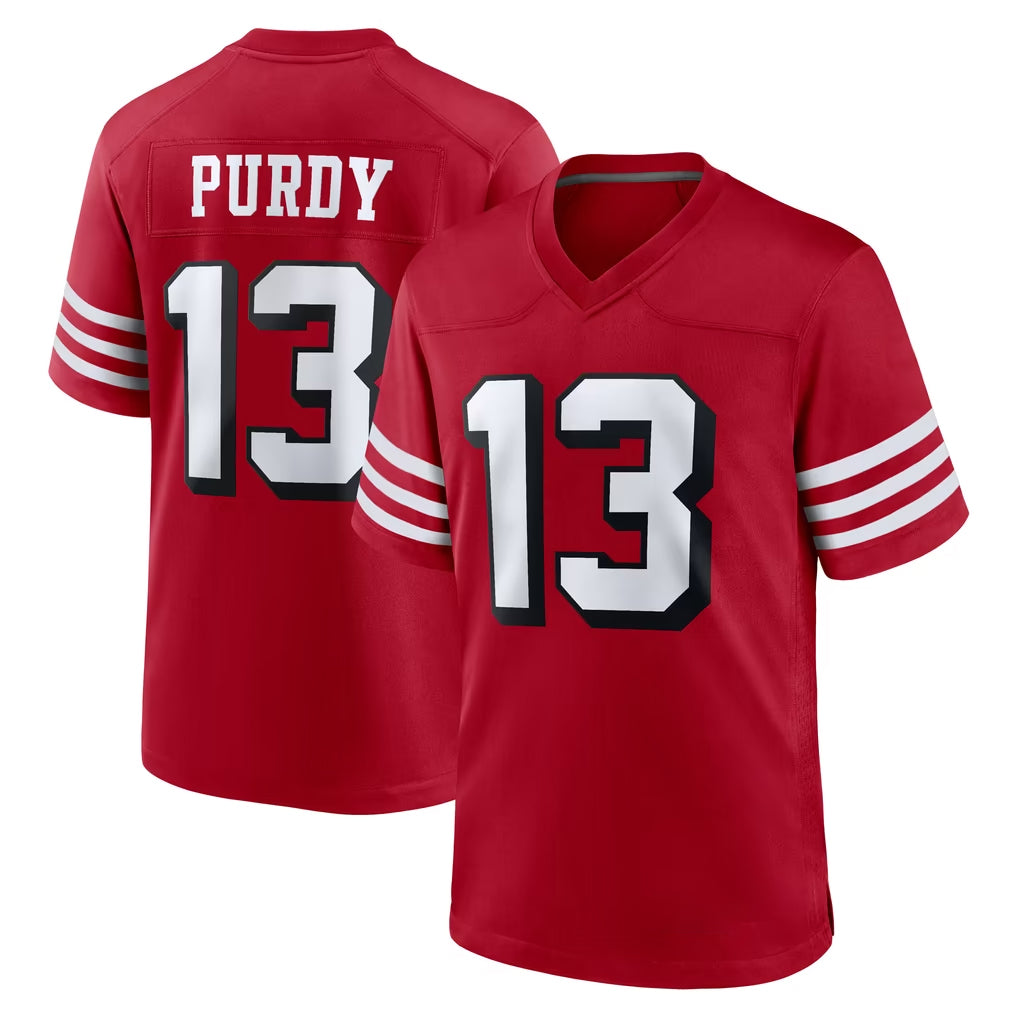 SF.49ers #13 Brock Purdy Player Red Limited Alternate Home Game Ldoa Stitched Jerseys