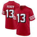 SF.49ers #13 Brock Purdy Player Red Limited Alternate Home Game Ldoa Stitched Jerseys