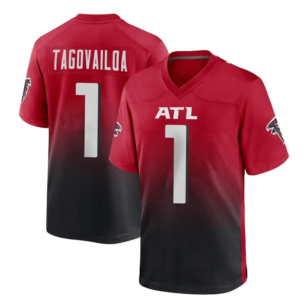 A.Falcons #1 Tua Tagovailoa Player Red Home Game Ldoa Stitched Jerseys
