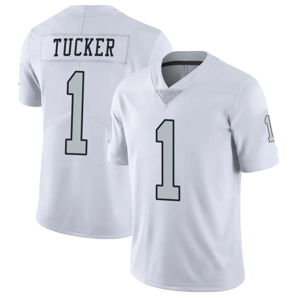 LV.Raiders #1 Tre Tucker Player White Limited Color Rush Home Game Ldoa Stitched Jerseys