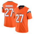 D.Broncos #27 J.K. Dobbins Player Orange Vapor F.U.S.E. Limited Home Game Ldoa Stitched Jerseys