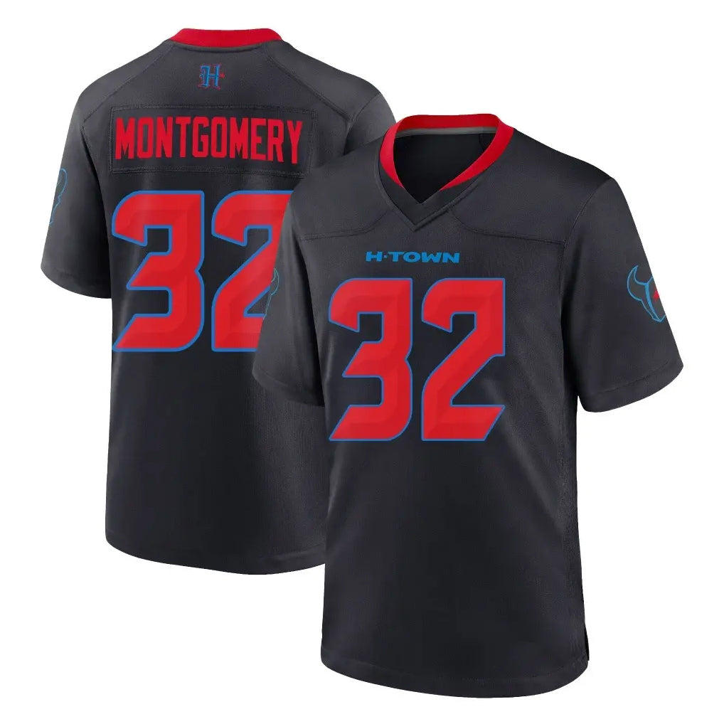 H.Texans #32 David Montgomery Player Navy 2nd Alternate Home Game Ldoa Stitched Jerseys