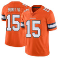 D.Broncos #15 Nik Bonitto Player Orange Vapor Untouchable Limited Home Game Ldoa Stitched Jerseys
